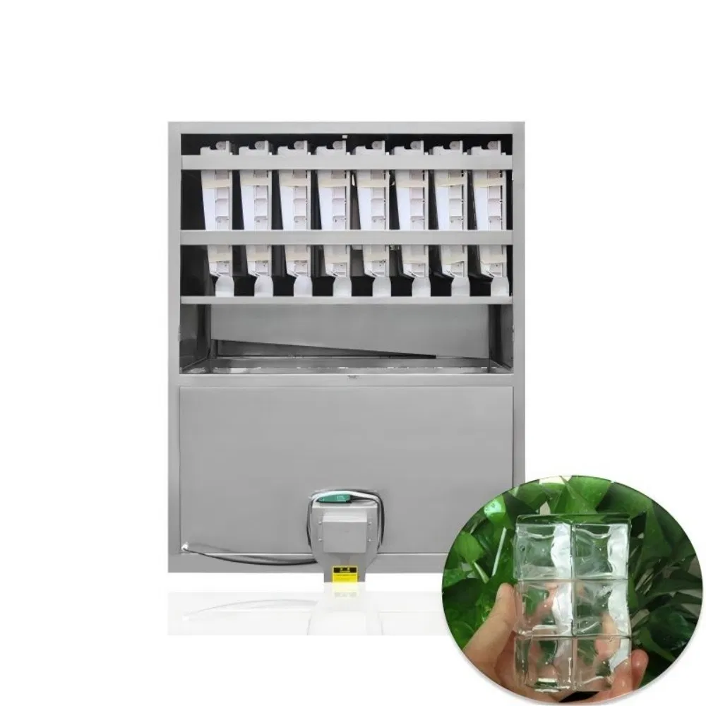 High Efficiency Refrigeration Assembly Industrial Cube Ice Making Machine for Seafood Processing and Cold Storage
