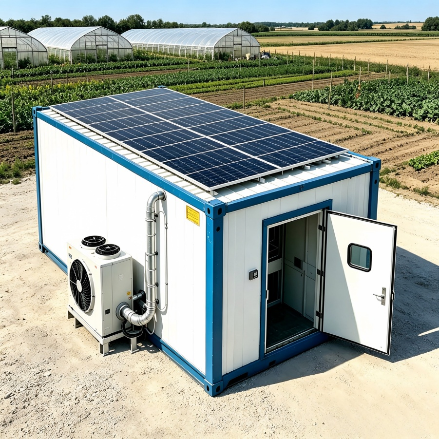 Gsp/GMP Compliant Walk in Freezer Solar Cold Storage System Room for Concrete Cooling in Dam Construction